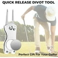 thumbnail image 5 of Golf Divot Tool with Magnetic Ball Marker, Divot Repair Tool, Foldable Fork - Fix Divots, Clean Clubs and Cleats, U Shape Bottom Club Holder, White, 5 of 9