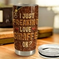 thumbnail image 3 of Giraffe Tumbler 20oz Stainless Steel Insulated Coffee Travel Mug Cup for Women Girls Giraffe Gifts for Birthday Christmas Mothers Day, 3 of 6