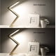 thumbnail image 2 of Lámpara de escritorio LED negra, lámpara de mesa para el cuidado de los ojos con luz inalámbrica recargable por USB, lámpara de lectura portátil y plegable de 2 modos para dormitorio, oficina, camping, 2 of 5