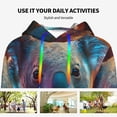 thumbnail image 4 of Lsque Forest Koala Pattern Casual Women's Hoodie,Hooded Sweatshirt with Kangaroo Pocket,Pullover Hoodie with Eye-catching Drawstrings-Small, 4 of 7