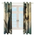 thumbnail image 3 of Blackout Curtains for Bedroom Dinosaurs Surfing Full Room Darkening Grommet Curtains for Living Room,Thermal Insulated Ombre Drapes, 3 of 7