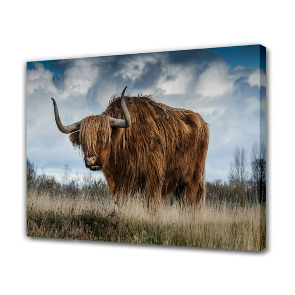 Roaming Yak Art Wildlife Animal Canvas Poster Bedroom Decor Sports Landscape Office Room Decor Gift,Frame-style,12x18inch(30x45cm)