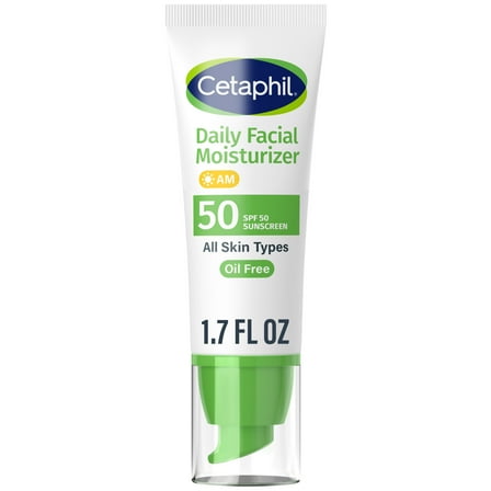 Cetaphil Daily Facial Moisturizer with Broad Spectrum SPF 50, 1.7 fl oz