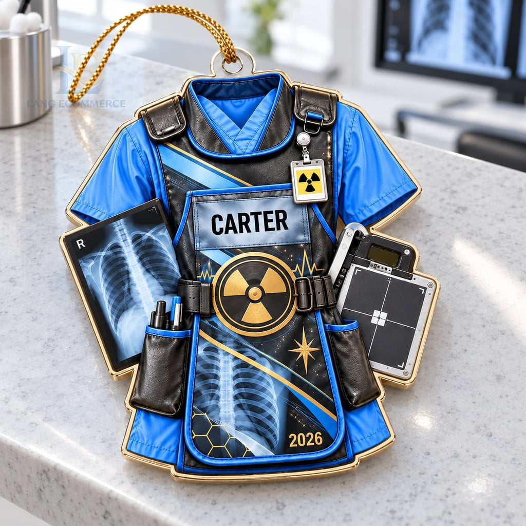 Personalized Acrylic Ornament X-Ray Tech Radiology Design Flat Hanging ...