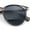Slate - Black, variant on Classic Hipster Thin Plastic Horn Rim Normcore Round Fashion Sunglasses All Black