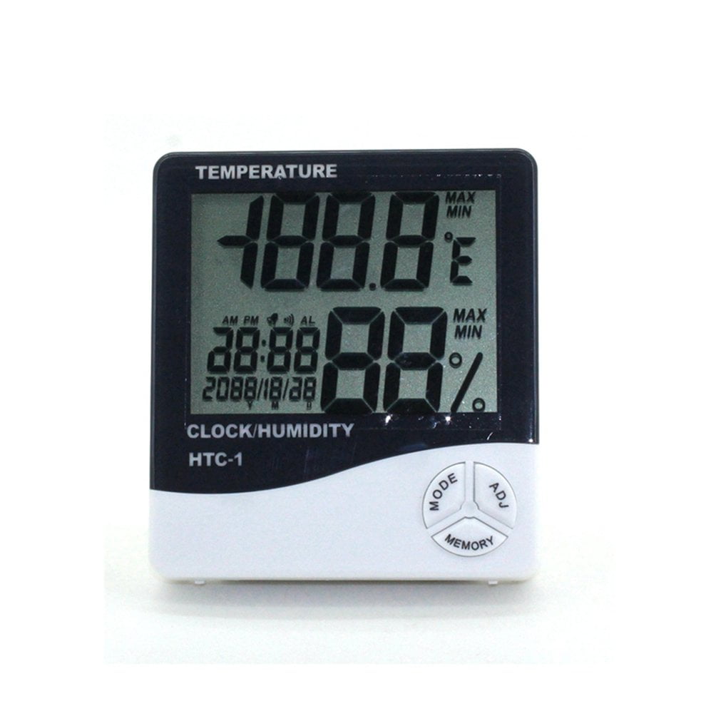 Details about   HTC-2 Digital Thermometer Hygrometer Electronic Temperature Humidity Meter Clock 