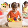 thumbnail image 4 of Juego de cortar alimentos Wooden Play con velcro para frutas y verduras para niños pequeños, 4 of 7