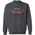 thumbnail image 2 of OXI Crewneck Sweatshirt - You Can't Scare Me,Basic Casual Sweatshirts for Men's and Women Fleece Sweatshirt Long Sleeve- Charcoal Large, 2 of 2
