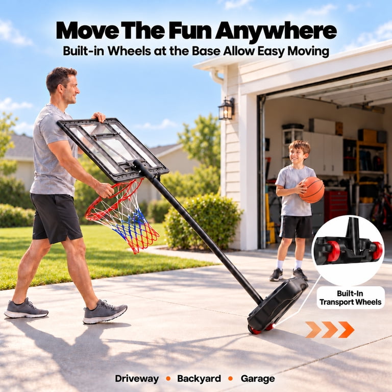 Gvdv Basketball Hoop, 33-inch, 3.8-7ft Adjustable photo 7
