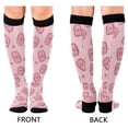 thumbnail image 4 of FORMRS Womens Knee High Socks Casual Long Thick Travel Daily Wear, 1 Pair, Phones and Hearts, 4 of 6