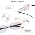 thumbnail image 2 of LifeArt Blue Light Blocking Glasses, Computer Reading Glasses, Anti Blue Rays, Reduce Eyestrain, Stylish for Men and Women(Grey,+3.00 Magnification), 2 of 5