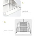 thumbnail image 6 of 2-Pack Stainless Steel Dust Pan Long Handled, 33.5in/85cm Heavy Duty Indoor Outdoor Metal Dust Pans for Home, Hall, Lobby, Office,2pcs, 6 of 7