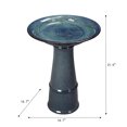 thumbnail image 5 of Ceramic Birdbath Outdoor Contempory Design Ocean Blue Serenity, 5 of 5