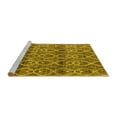 thumbnail image 2 of Ahgly Company Machine Washable Indoor Rectangle Abstract Yellow Modern Area Rugs, 7' x 9', 2 of 4