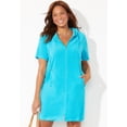 thumbnail image 2 of Swimsuits For All Women's Plus Size Short Sleeve Sport Alana Terry Cloth Cover Up Hoodie, 2 of 5