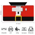 thumbnail image 5 of Long Mouse Pads for Desk,Red Christmas Santa Costume Pattern Desk Mats on Top Of Desks, Desk Mouse Pad Extra Large with 3mm Non-Slip Base and Stitched Edge for Gaming,Office,Work,Home 47.3x23.6in, 5 of 5