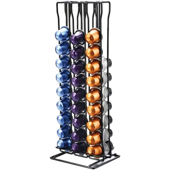 Nespresso Coffee Capsule Holder - Contains 60 Capsules Original Line Chrome Finish. Space-Saving for Citiz, Nespresso Pixie & Latissima Machines