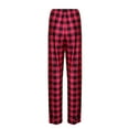thumbnail image 5 of DENGDENG Womens Plaid Pj Pants Plaid Cute Pajamas Joggers Lounge Sleep Bottoms Plus Size Checkered Pants Comfy Drawstring Wide Leg Pant 2024 Hot Pink XXL, 5 of 7
