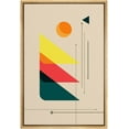 thumbnail image 3 of PixonSign Framed Canvas Print Wall Art Right Angle Midcentury Art Geometric Shapes Illustrations Modern Art Contemporary Fun Multicolor Ultra for Living Room, Bedroom, Office - 16"x24" Natural, 3 of 5