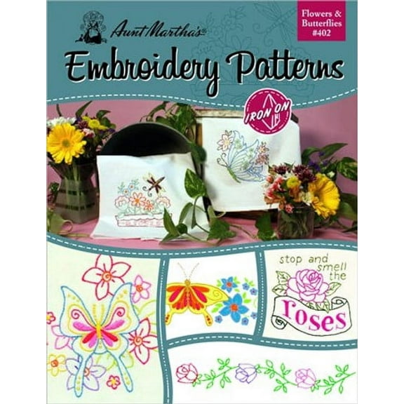 Aunt Martha's #402 Flowers & Butterflies