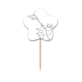 thumbnail image 1 of El budismo Lotus mano simple ilustración patron Selección de pastelitos Star lable Flag en palillos de dientes, 1 of 3