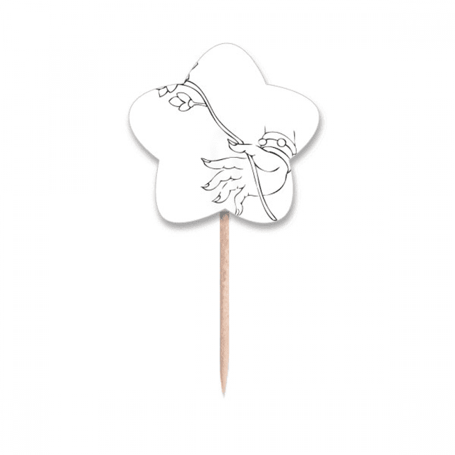 El budismo Lotus mano simple ilustración patron Selección de pastelitos Star lable Flag en palillos de dientes