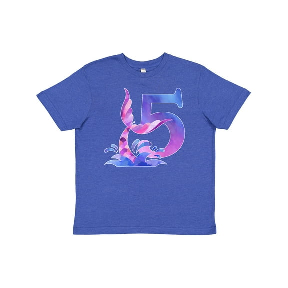 Inktastic 5th Birthday Mermaid Tail Youth T-Shirt