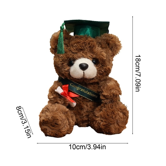 ToyKingdee Graduation Teddy Bear with Cap, Sash and Diploma, Soft Stuffed Animal for Graduation Gifts and Celebrations