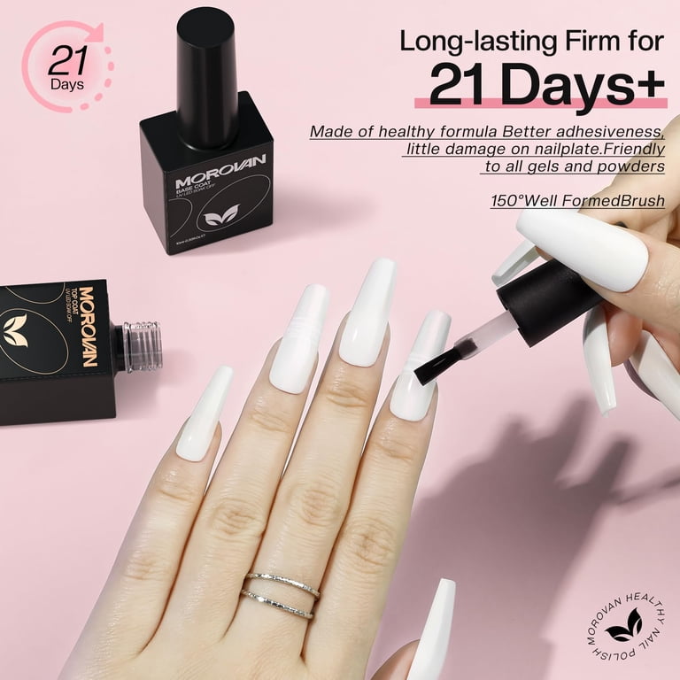 Morovan UV Gel Base & Top Coat Set, No Wipe, 2 Pieces photo 8