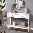 thumbnail image 4 of LuxenHome White Wood 2-Drawer Storage Console Table, 4 of 10