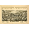 thumbnail image 2 of Fausel 18x13 Black Ornate Wood Framed with Double Matting Museum Art Print Titled - West Chazy New York - Burleigh 1899, 2 of 4