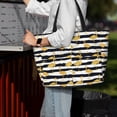 thumbnail image 4 of Wukai Gold Flamingo Print Zipper Bag,large Beach Tote Bag,Waterproof Sandproof Bag,Grocery and Picnic Tote Travel Bag, 4 of 5