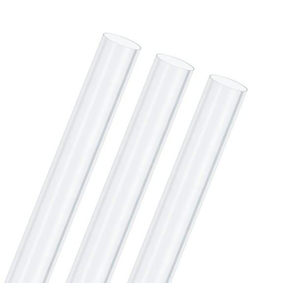3-Pack Clear Rigid Pipe, 20mm(0.79") ID x 21mm(0.83") OD 1ft Round Plastic Tube for Water Pipe/Fish Tank/Wire Protection, High Hardness Tubing [305mm, Clear Blue]