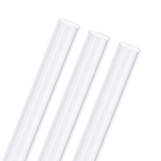 Paquete de 3 tubos rígidos transparentes, 20mm ID x 21mm OD, tubo plástico redondo de 1 pie para agua/acuario/protección de cables.