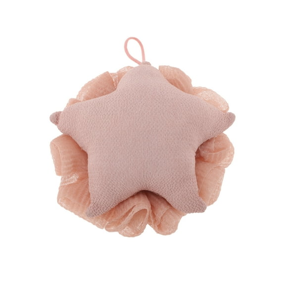 1 Pc Star Shape Pattern Bath Sponge Body Scrubber for Bathroom Pink