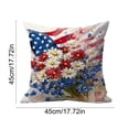 thumbnail image 3 of romoty 4th of July Patriotic Pillow Covers 18"x18", Individual Independence Day Kittens and Gnomes Throw Pillow Case, Square Decorative Cushion Cover for Home Sofa Couch Farmhouse Decor, 3 of 6