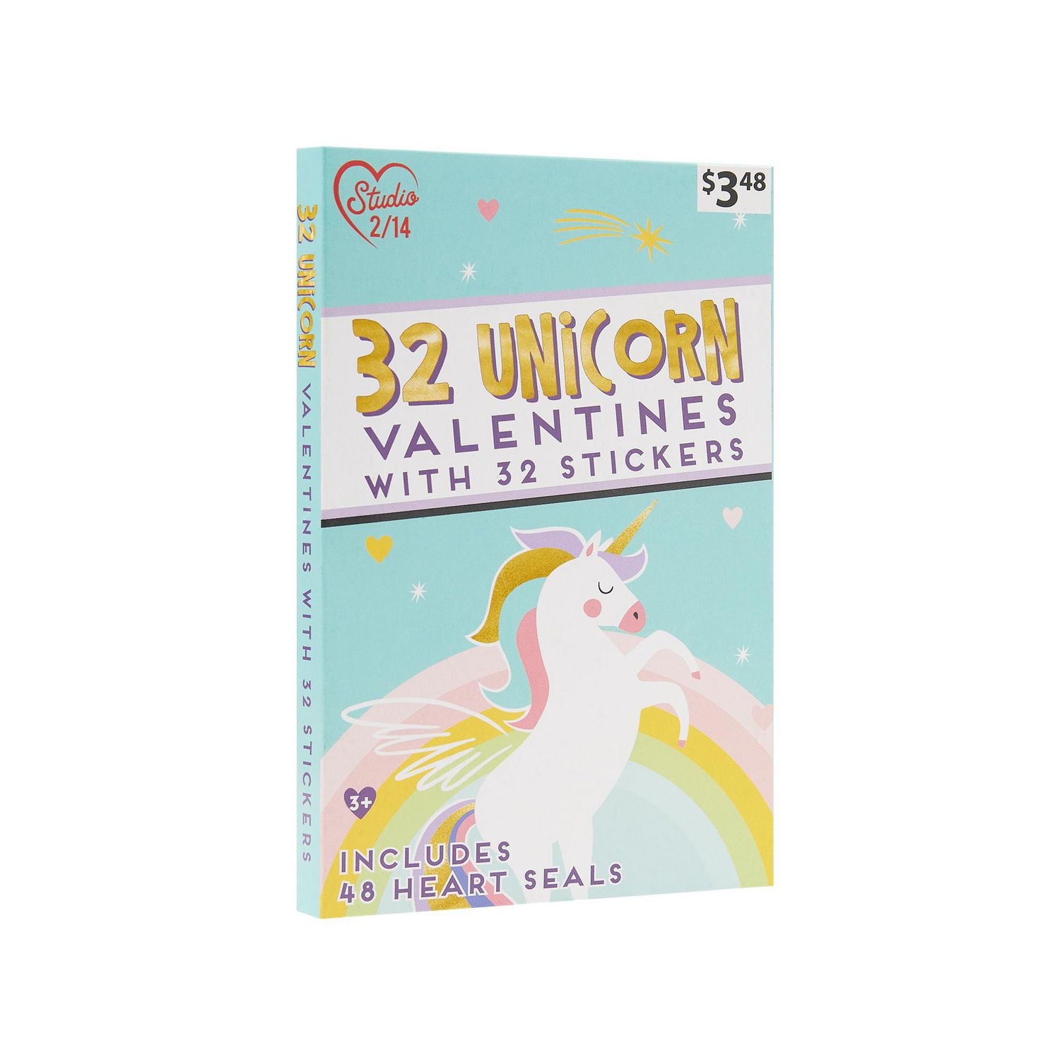 Studio 2/14 Unicorn Valentine's Day Cards, 32 Count, Classroom Exchange ards