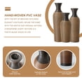 thumbnail image 3 of Aukfa Tall Floor Vase Set of 3, Extra Large Metal Decorative Vases for Living Room Dining Room Bedroom,Brown, 3 of 7