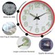 thumbnail image 4 of Reloj de pared grande de 30 cm, sin movimiento de tictac, reloj de pared digital luminoso de cuarzo silencioso para sala de estar, cocina, habitación de niños, oficina, baño, 4 of 6