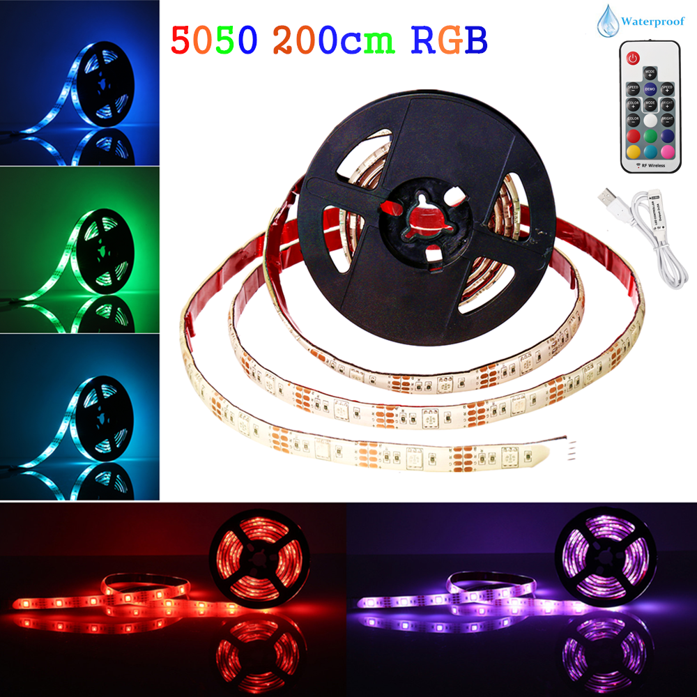 LED Strip Lights Party Bedroom Bar Club Home Waterproof RGB Backlight