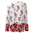 thumbnail image 5 of TSADFHJI Chemises de Noël pour Femmes T-Shirt Décontracté Mode Imprimé Col Rond Manches Longues Chandail T-Shirt S Rouge Pastèque, 5 of 5