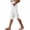 White, variant on UAMVSH Bermuda Shorts for Womens Side Split Summer Beach Shorts Knee Length Elastic Wasit Casual Long Shorts with Pockets