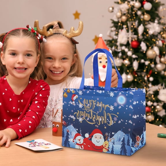 YUTK Christmas Non-woven Bag Shopping Bag Color Gift Bag Christmas Decoration Gift Bag,F,Free Size