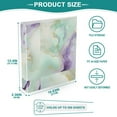 thumbnail image 6 of ALAZA Green with Purple Marble Hardcover 3 Ring Binder 1.5" Round Rings Interior Pockets Binders Organizer 2 Pack, 6 of 9