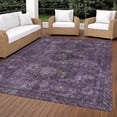 thumbnail image 3 of Addison Rugs Chantille Indoor/Outdoor Traditional Global Plum Machine Washable Rectangle Rug, 9' x 12', 3 of 8