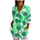 thumbnail image 3 of Camisas de cuello de la tripulación de manga corta para las mujeres hawaiana impreso cuello acampanado blusa casual suave verano playa top, 3 of 6