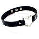 thumbnail image 1 of Collar sexy vintage punk rock gótico emo corazón gargantilla de cuero, negro, 1 of 5