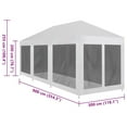 thumbnail image 3 of Vidaxl 29.5x9.8 ft White Event Outdoor Canopies, Water Resistant, 3 of 8