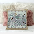 thumbnail image 3 of Honeybee on Flower Throw Pillow with Removable Cover in Light Green Purple Brown 20x20, 3 of 5