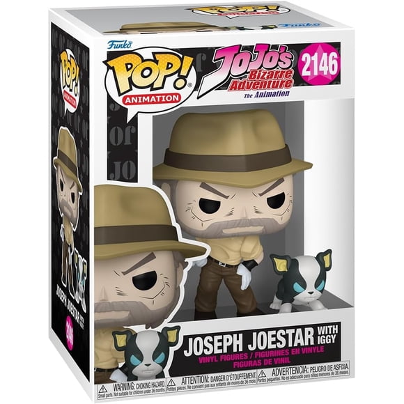 Pop Animation JoJo's Bizarre Adventure 3.75 Inch Action Figure - Joseph Joestar with Iggy #2146